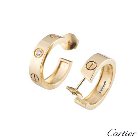 cartier love earrings studs|cartier love earrings full diamond.